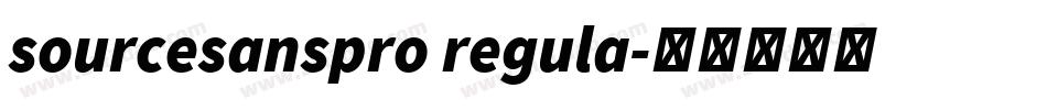 sourcesanspro regula字体转换